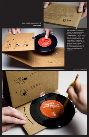 Une platine en carton ..