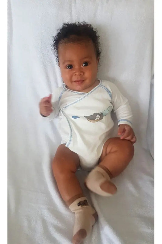 Body Bébé Croisé Manches Longues Pima coton bio Peau Ethique