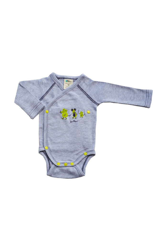 Body Bébé Croisé Manches Longues Souris, body bio, body bébé, body