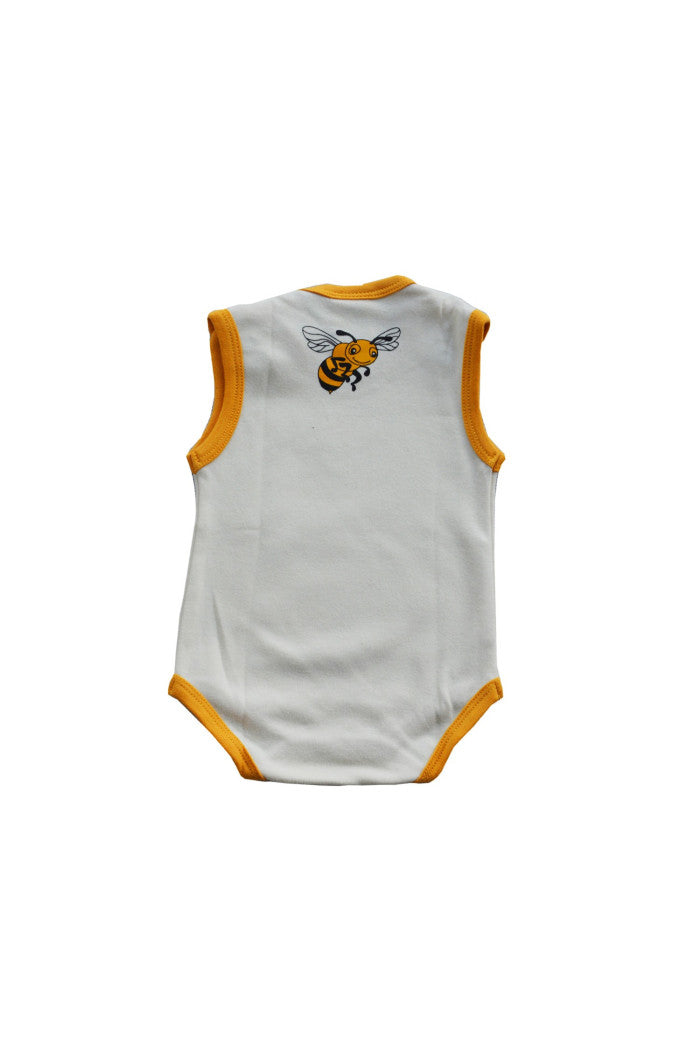 Body Bébé Sans Manche Abeille en coton bio, body sans manche, body bio, body abeille, body maya