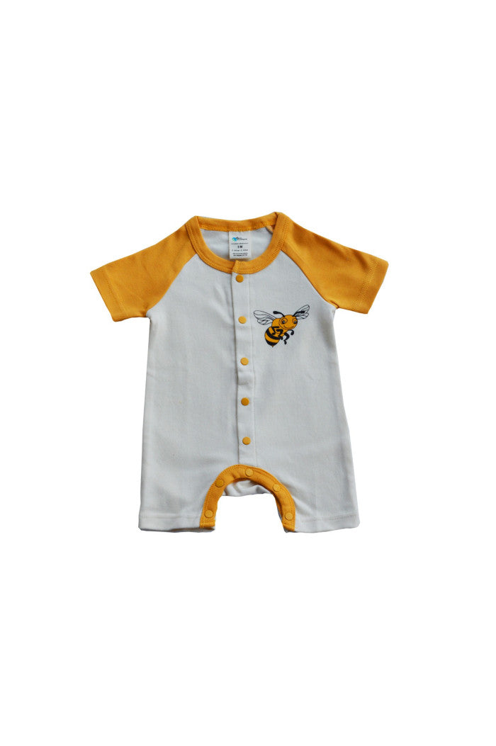 Combicourt Abeille, pyjama été pour bébé bio, abeille nature