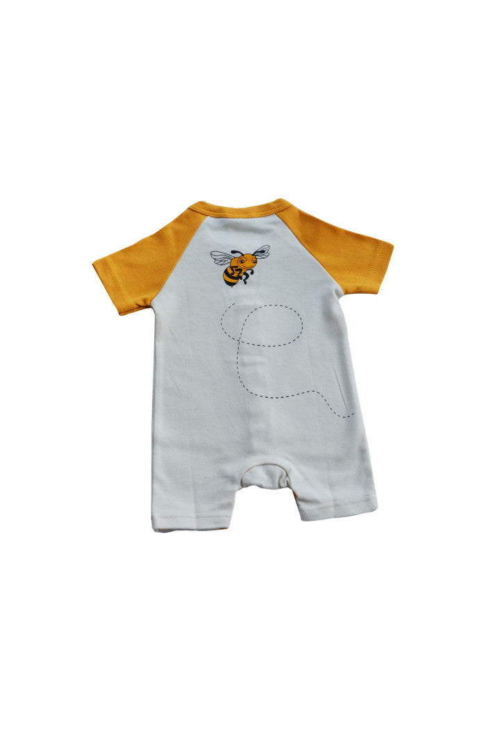 Combicourt Abeille, pyjama été bio pour bébé, vêtement été bébé bio