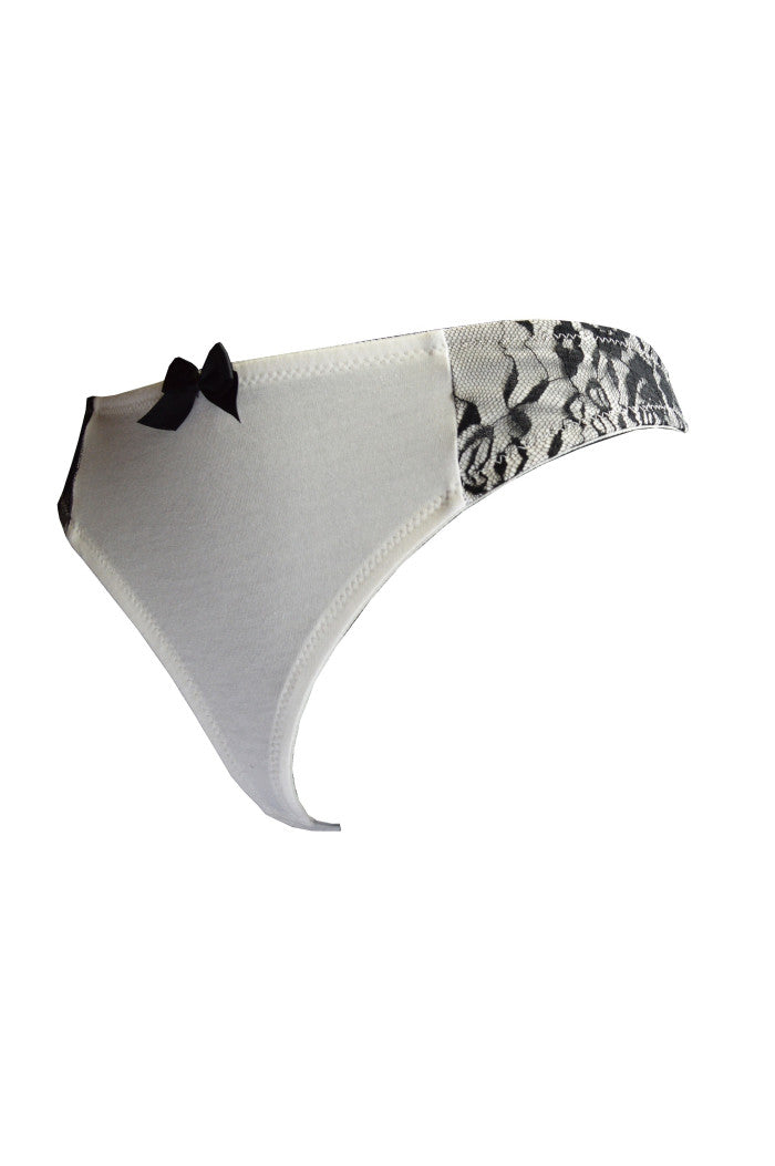 String Sublime Ecru, string dentelle, string blanc, string bio, string coton