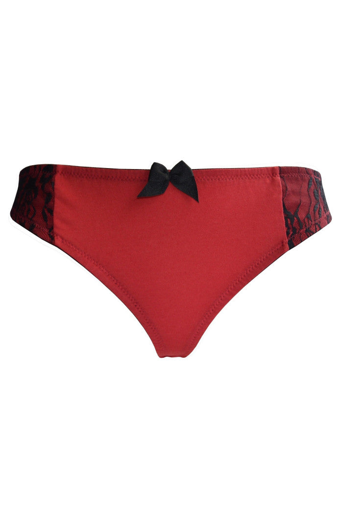 String Sublime Rouge Coton bio, string rouge, string bio, string coton, string dentelle