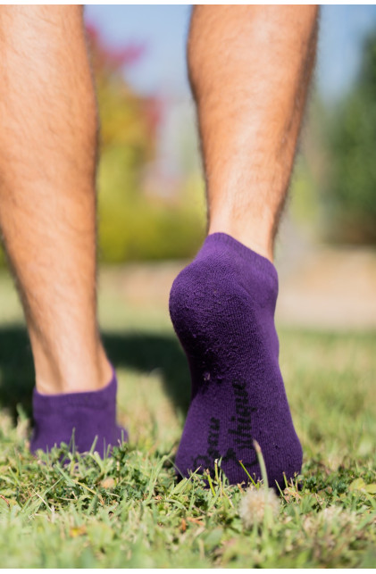 Socquettes basses Peau-Ethique en coton biologique violet