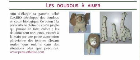 Les doudous font la Une