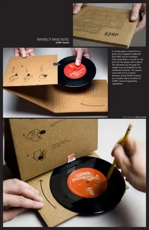 Une platine en carton .. Peau Ethique
