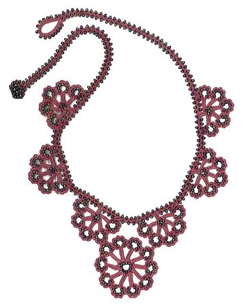 Collier en dentelle de soie …
