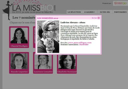 Miss Bio 2012 : ça peut être moi !!