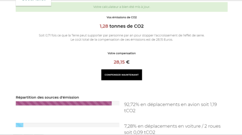 La compensation carbone de son vol