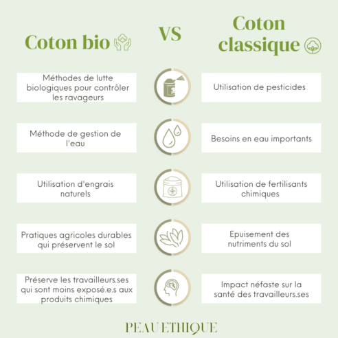 Coton bio vs coton classique, qu'est ce que ça change
