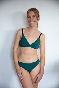 Slip dentelle en coton biologique