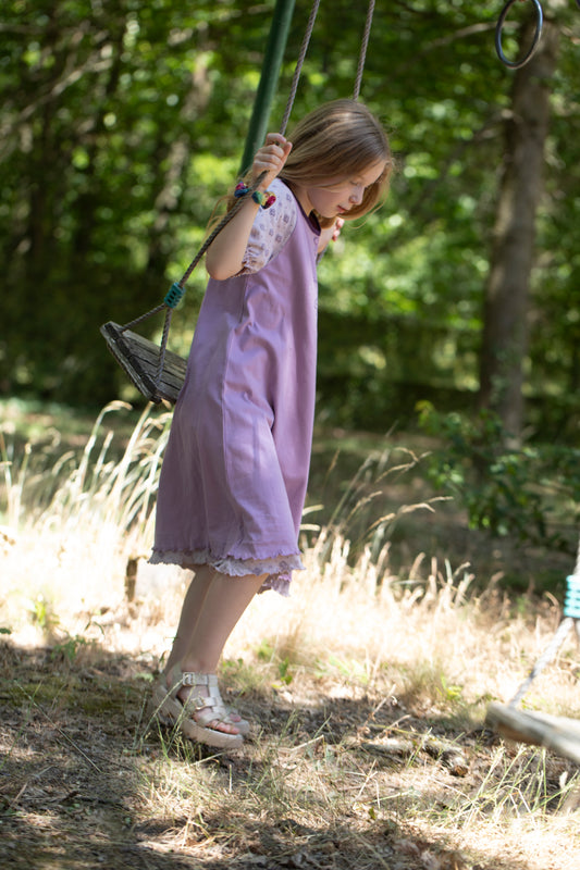 Organic cotton short-sleeved nightdress
