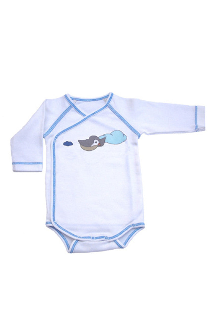 Body Bébé Croisé Manches Longues Pima coton bio