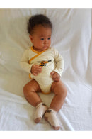 Body Bébé Croisé Manches Longues Abeille, body kimono, body maya l'abeille. 
