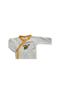 Body Bébé Croisé Manches Longues Abeille, body kimono, body maya l'abeille. 