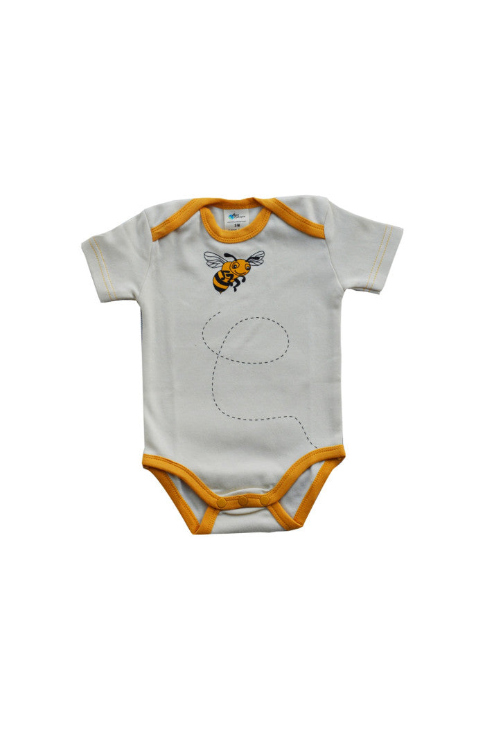 Body Bébé Manches Courtes Abeille Coton Bio