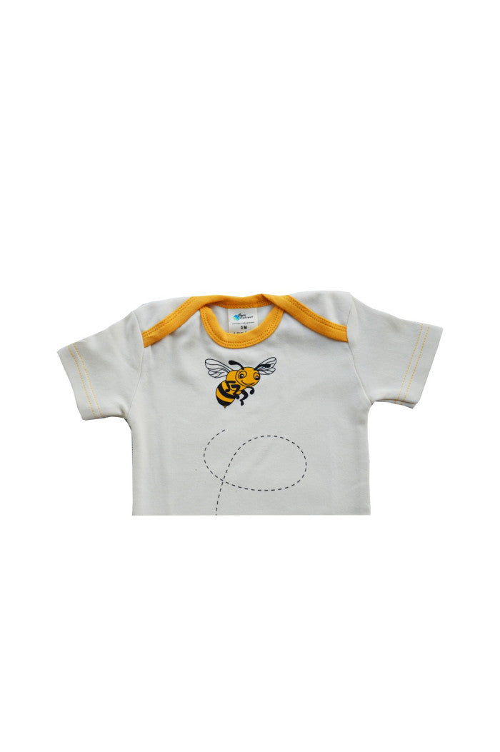 Body Bébé Manches Courtes Abeille Coton Bio