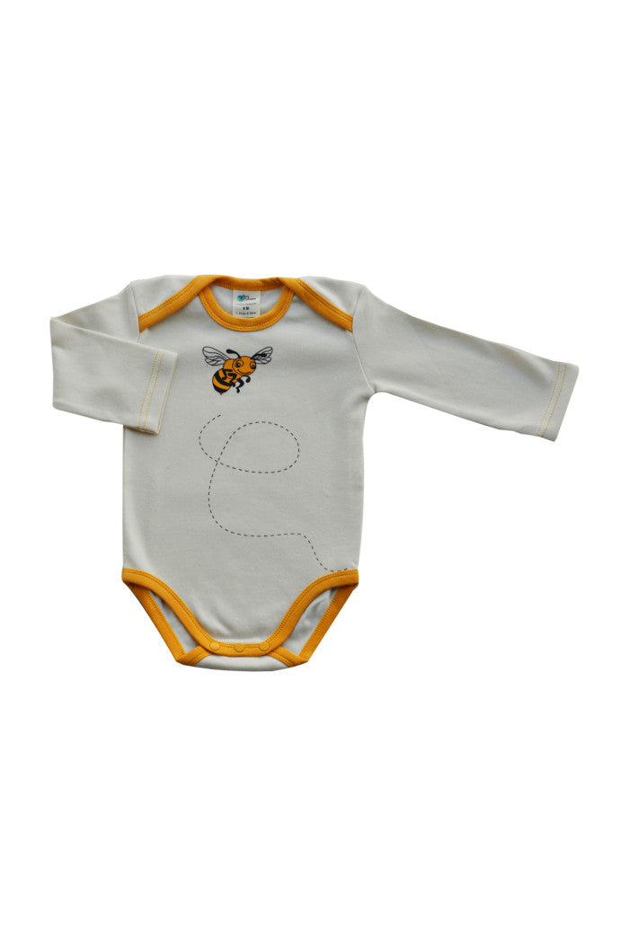 Body Manches Longues Coton Bio Abeille, body bio, body abeille