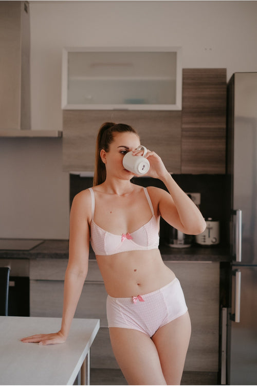 Boxer rose, boxer coton, boxer bio, shorty coton, shorty bio
