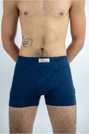 Boxer Homme en coton biologique, sous-vêtement homme, meilleur boxer, boxer homme Peau-Ethique, boxer bleu, boxer confort