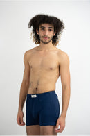 Boxer Homme en coton biologique, sous-vêtement homme, meilleur boxer, boxer homme Peau-Ethique, boxer bleu, boxer confort