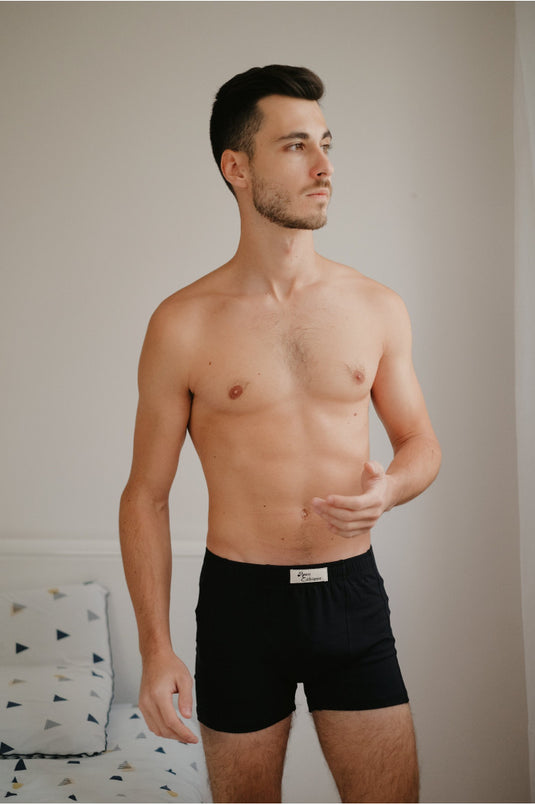 Boxer homme coton biologique, homme en boxer, boxer bio, caleçon bio, meilleur boxer homme, boxer Peau-Ethique
