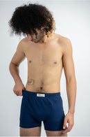 Boxer Homme en coton biologique, sous-vêtement homme, meilleur boxer, boxer homme Peau-Ethique, boxer bleu, boxer confort