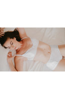 Boxer Sublime coton biologique, boxer dentelle, boxer sexy, boxer coton, boxer blanc, shorty dentelle