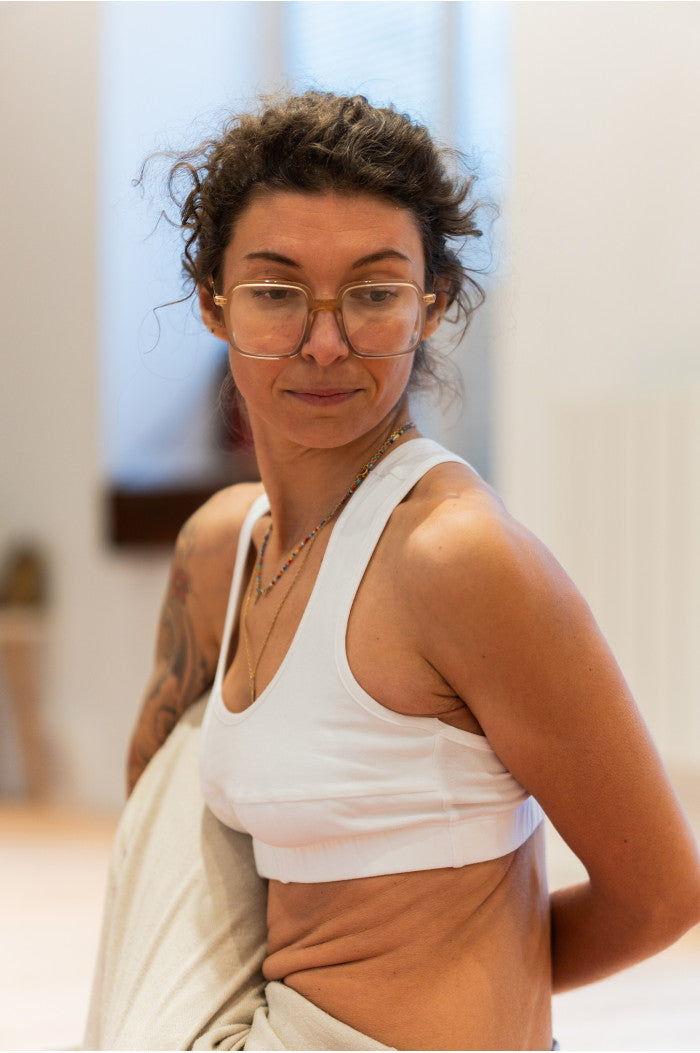 Brassière femme coton bio blanc