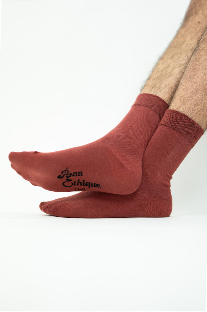 chaussettes coton biologique, chaussettes bio, chaussettes coton, chaussettes homme, chaussettes femme, chaussettes rouge