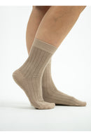 chaussettes cotelées beige, chaussettes bio, chaussettes homme, chaussettes femme, chaussettes mocassin, chaussettes derby