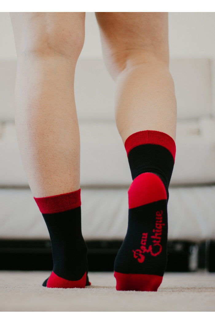 Chaussettes bio bicolores femme