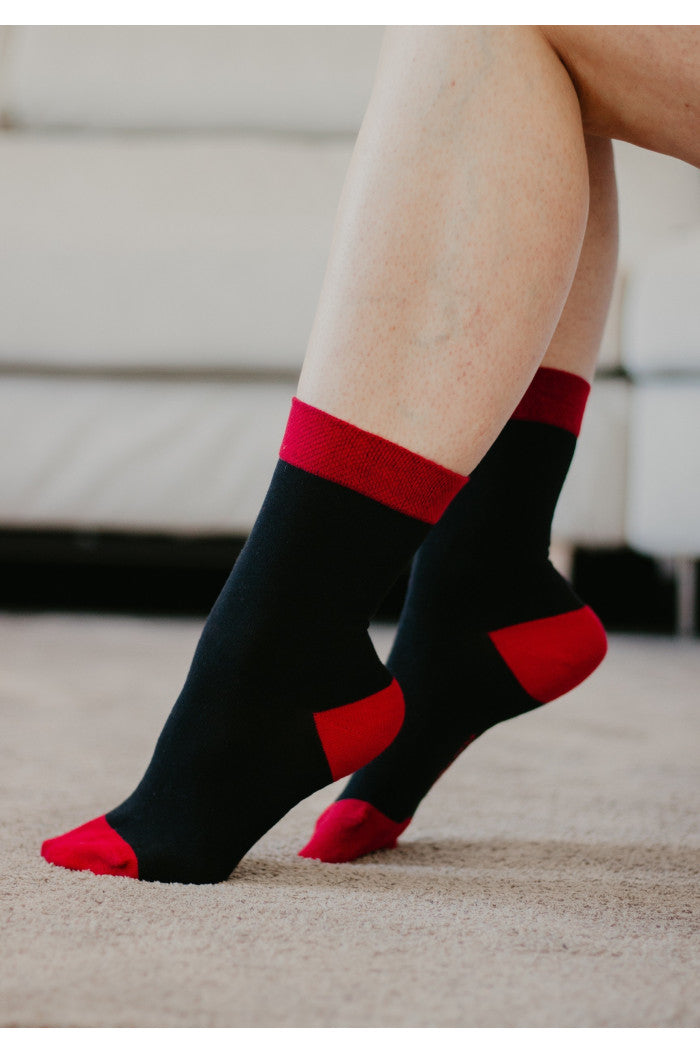 Chaussettes bio bicolores femme