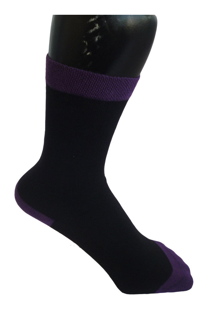 Chaussettes enfant noir/violet