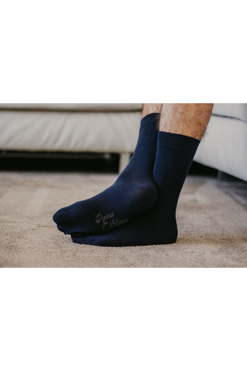 Chaussettes Bleu Marine coton bio