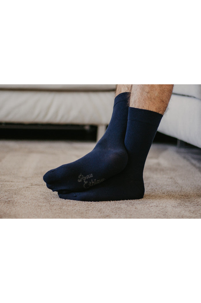 Chaussettes Bleu Marine coton bio