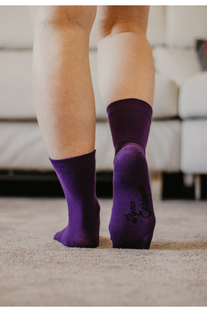 Chaussettes Coton bio, chaussettes bio, chaussettes coton, chaussettes violette, chaussettes homme