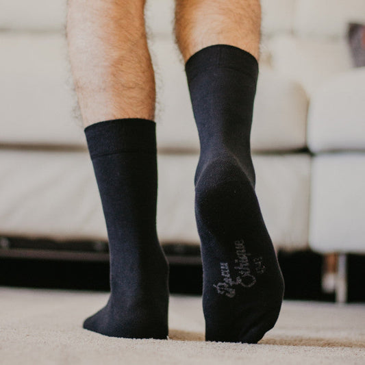 Chaussettes en coton biologique, chaussettes noires