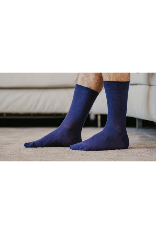 Chaussettes en coton biologique, chaussettes bio, chaussettes coton, chaussettes homme, chaussettes bleu