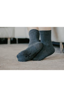 Chaussettes en coton biologique, chaussettes homme, chaussettes grise