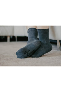 Chaussettes en coton biologique, chaussettes homme, chaussettes grise