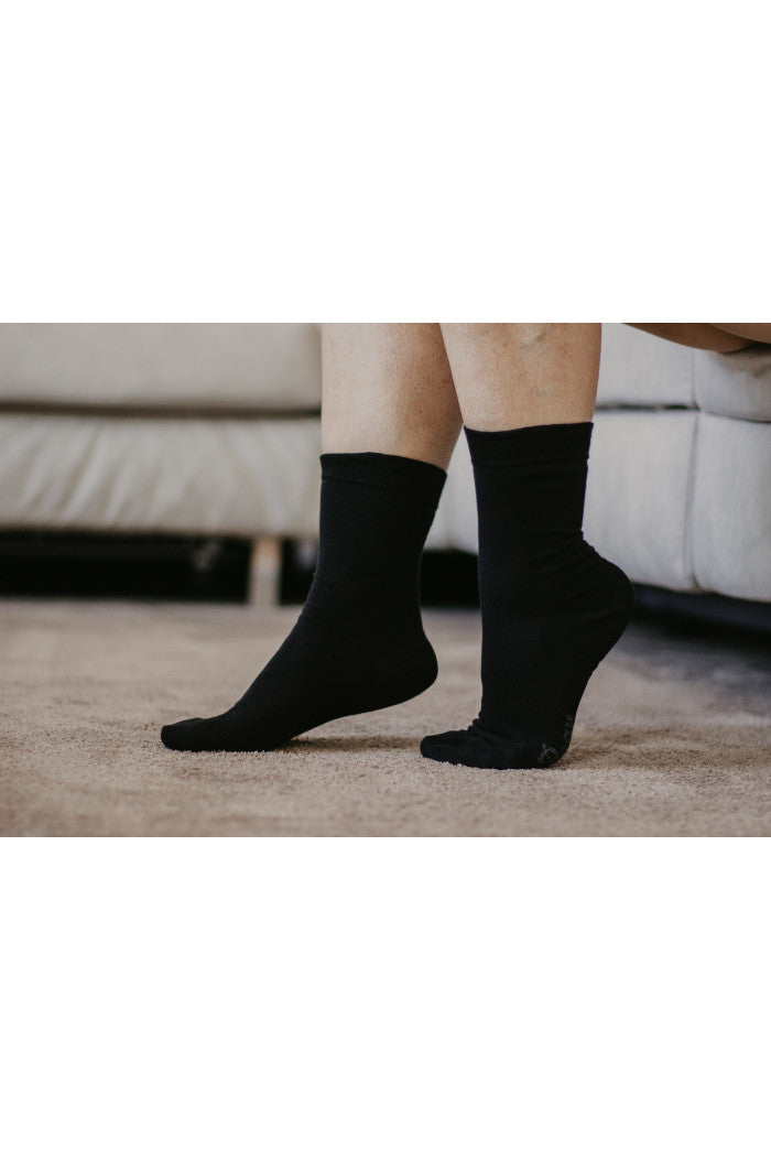 Chaussettes en coton biologique, chaussettes noires
