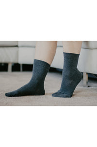 Chaussettes en coton biologique, chaussettes homme, chaussettes grise
