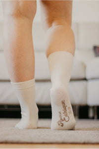 Chaussettes Ecru, chaussettes non teintees, chaussettes bio, chaussettes coton, chaussettes nature