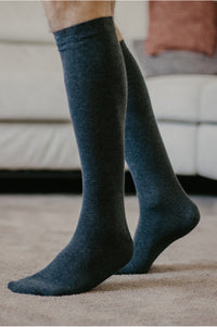 Chaussettes hautes coton bio, chaussettes homme, chaussettes femme, 