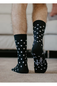 Chaussettes pois noir/blanc