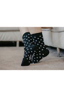 Chaussettes pois noir/blanc