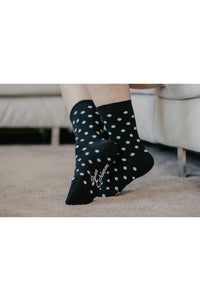 Chaussettes pois noir/blanc