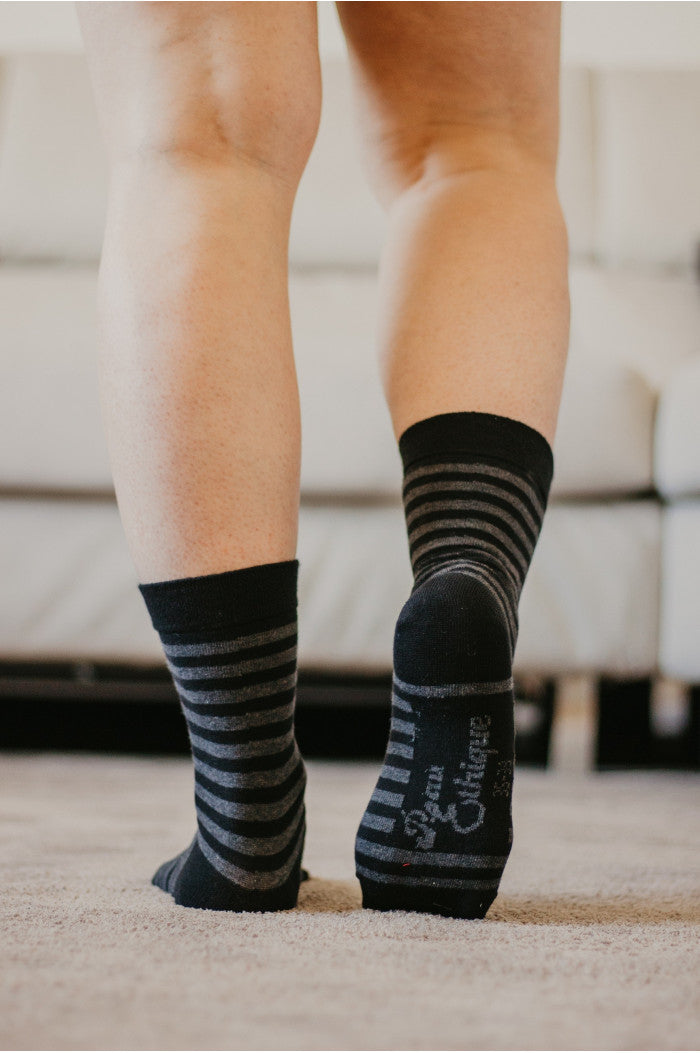 Chaussettes rayées coton bio
